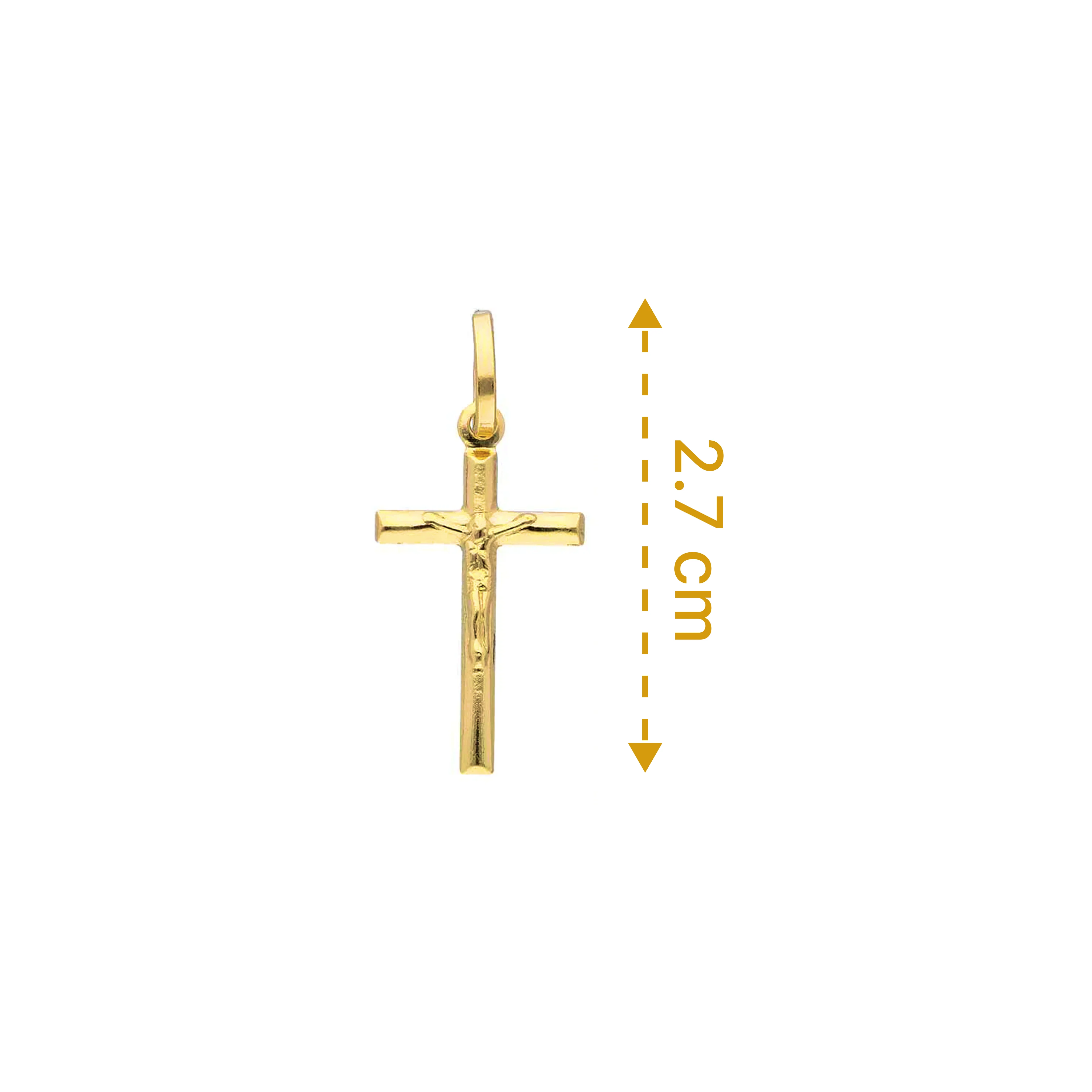Gold Cross Pendant 18KT - FKJPND18KU1153 - Image 2