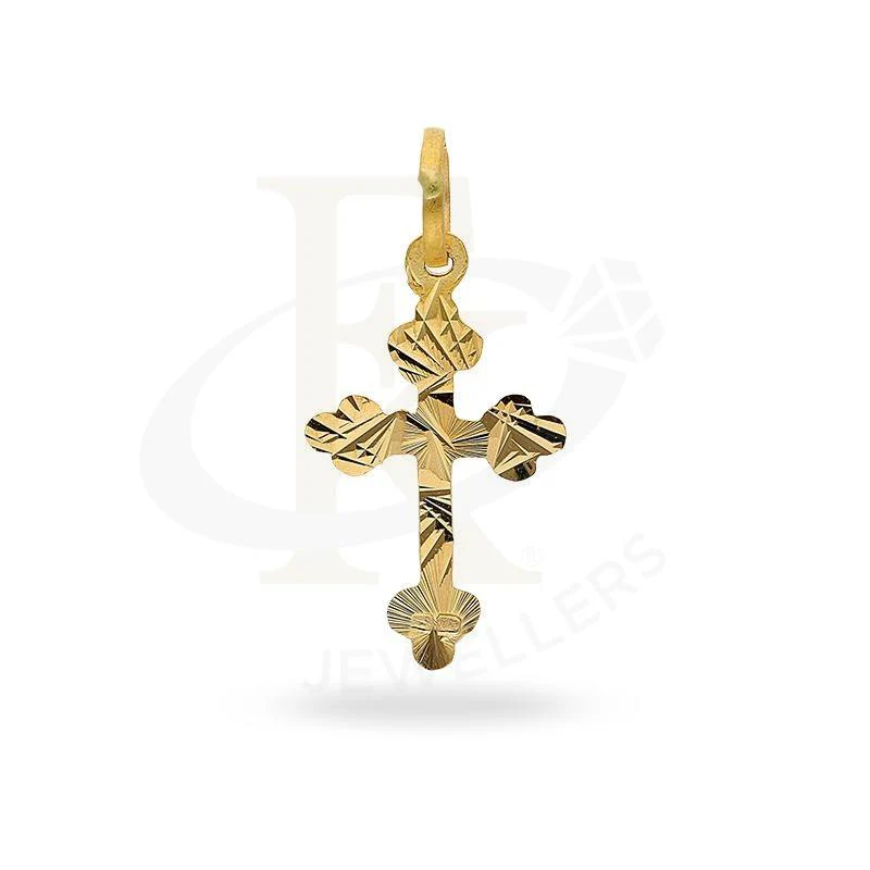 Gold Cross Pendant 22KT - FKJPND22K2187