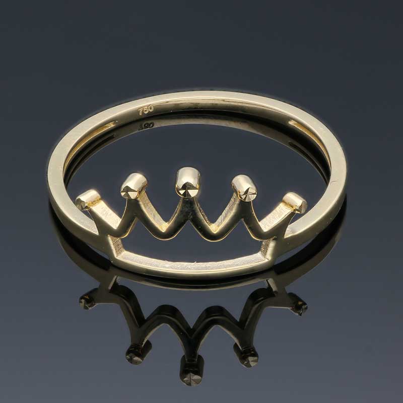 Gold Crown Ring 18KT - FKJRN18KU2099 - Image 7
