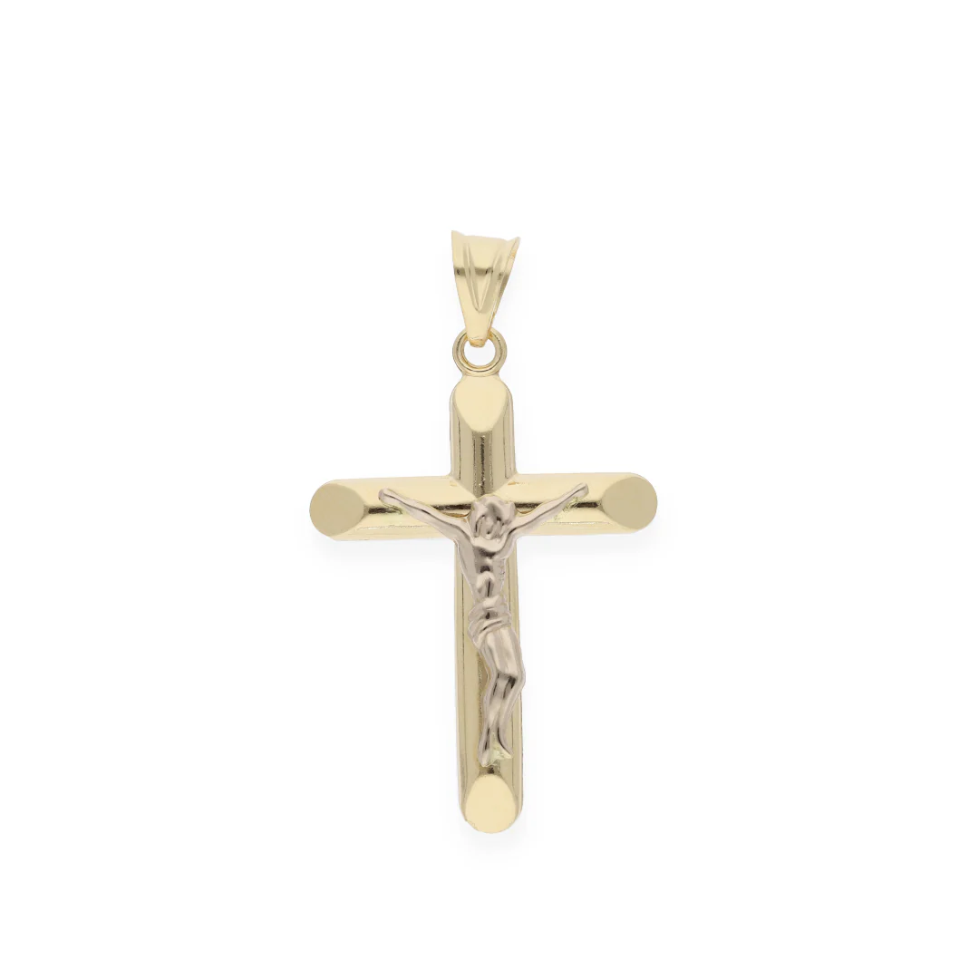 Gold Crucifix Pendant 18KT - FKJPND18KU6141 - Image 3