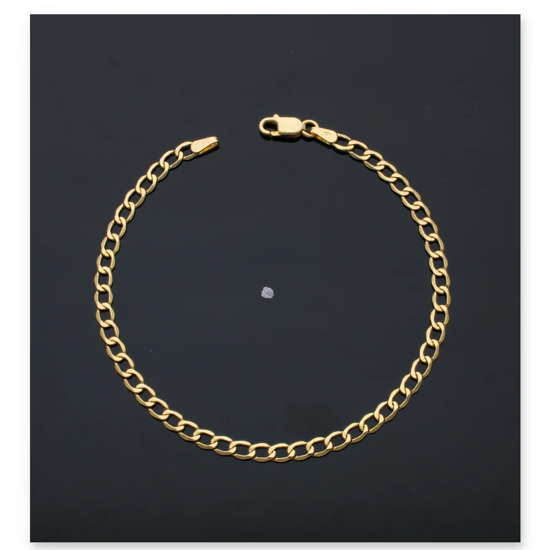 Gold Curb Bracelet 18KT - FKJBRL18KU6128 - Image 3