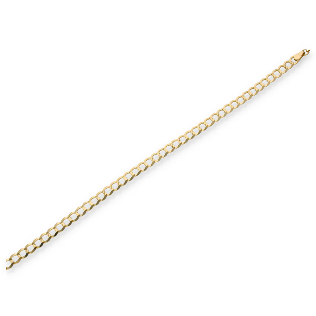 Gold Curb Bracelet 18KT - FKJBRL18KU6357 - Image 2