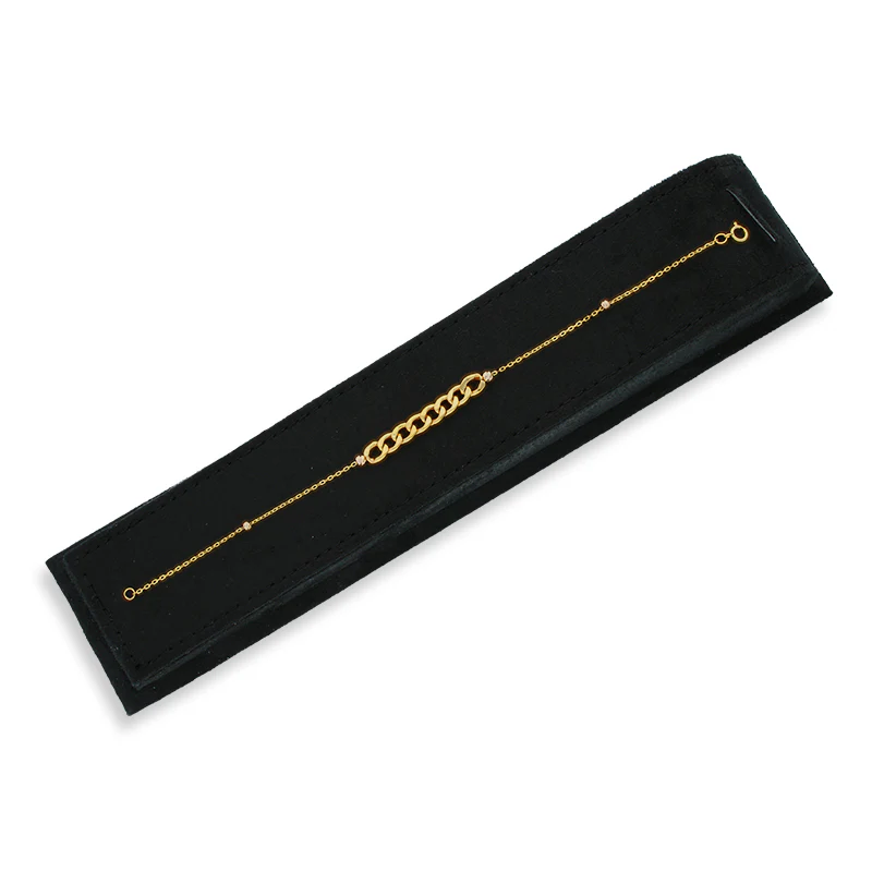 Gold Curb Bracelet 21KT - FKJBRL21KU6036 - Image 4