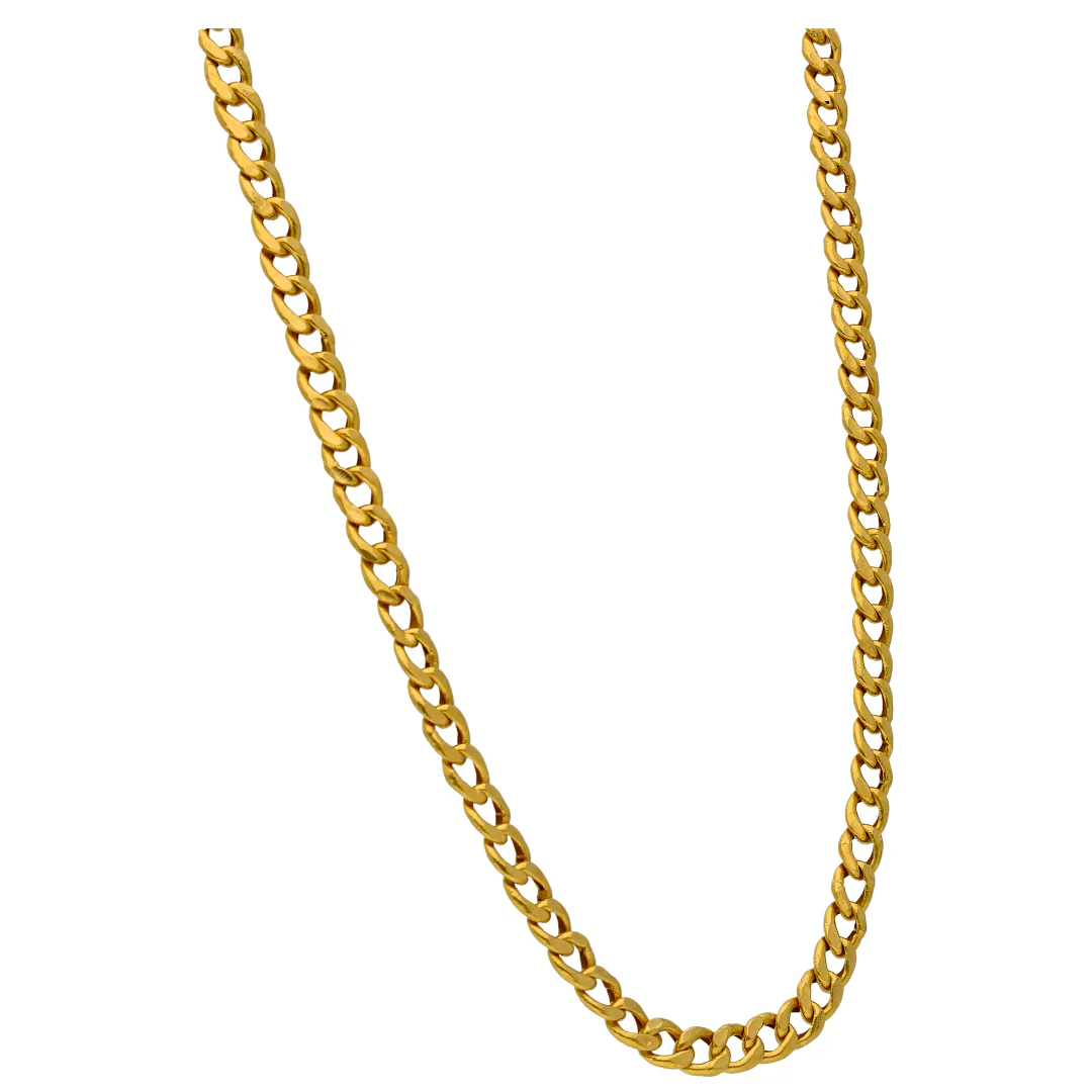 Gold Curb Chain 22KT - FKJCN22KU6631 - Image 3