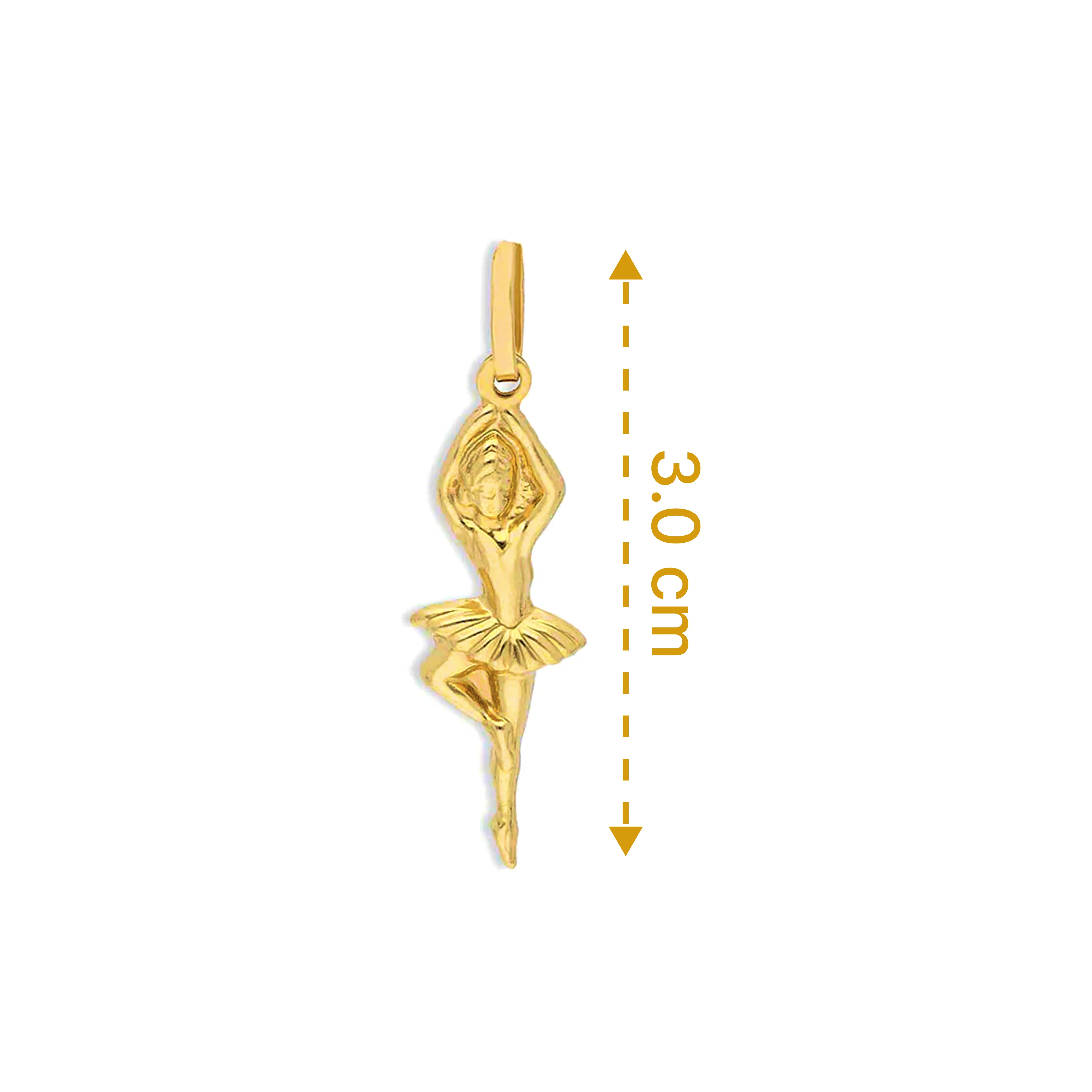 Gold Dancing Girl Pendant 18KT - FKJPND18KU1134 - Image 2