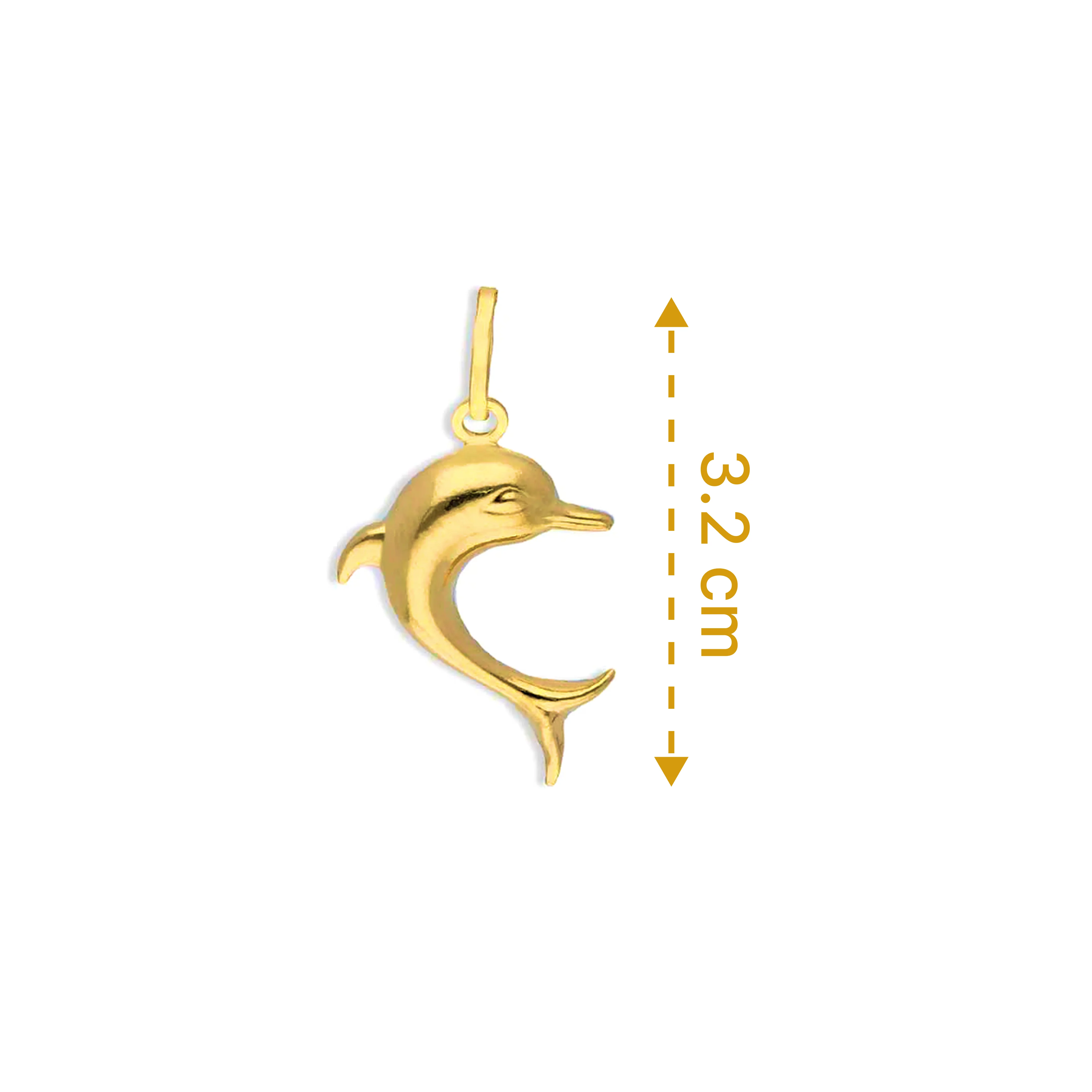 Gold Dolphin Pendant 18KT - FKJPND18KU1102 - Image 2