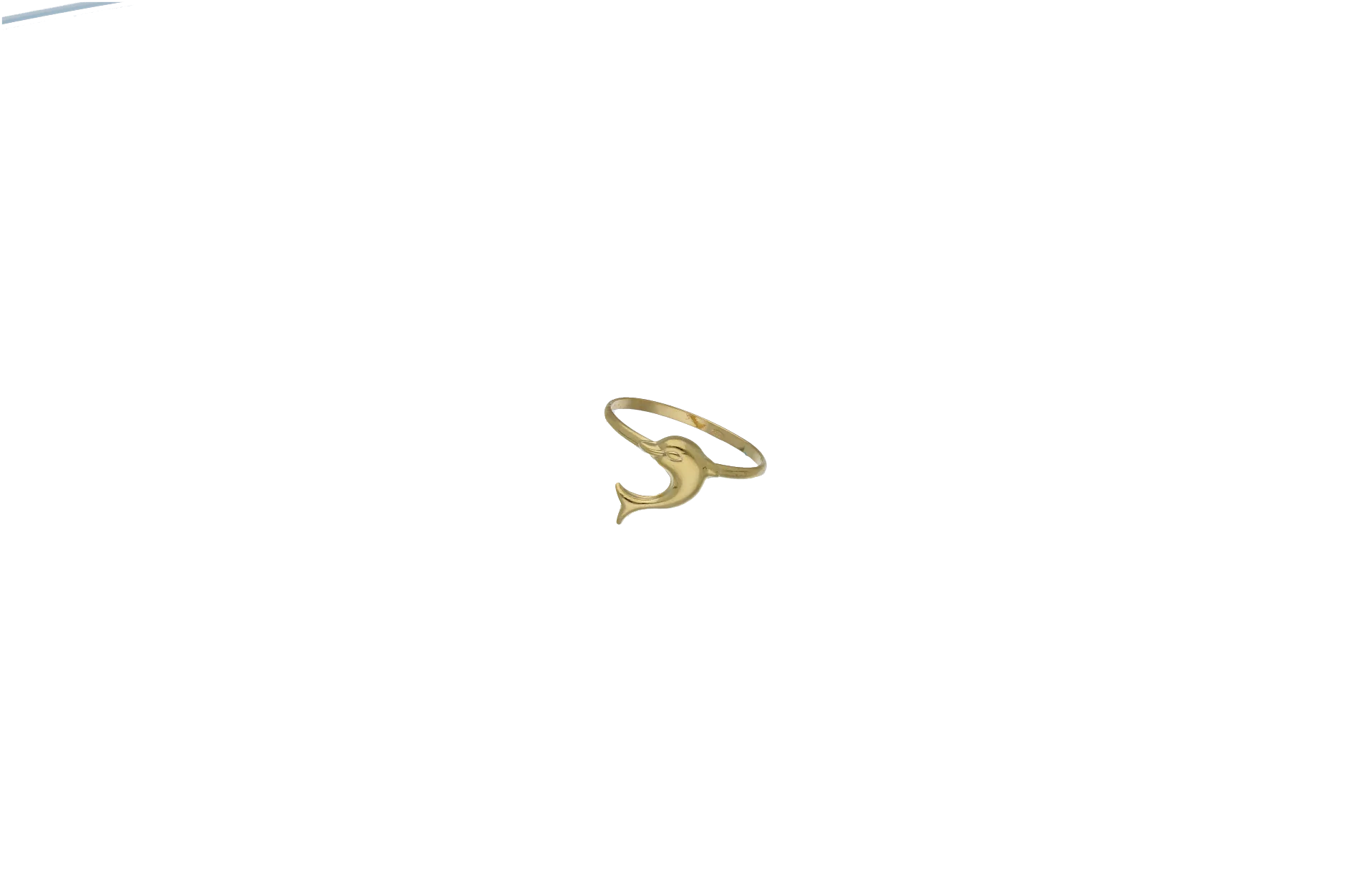 Gold Dolphin Shaped Ring 18KT - FKJRN18KU6393 - Image 2