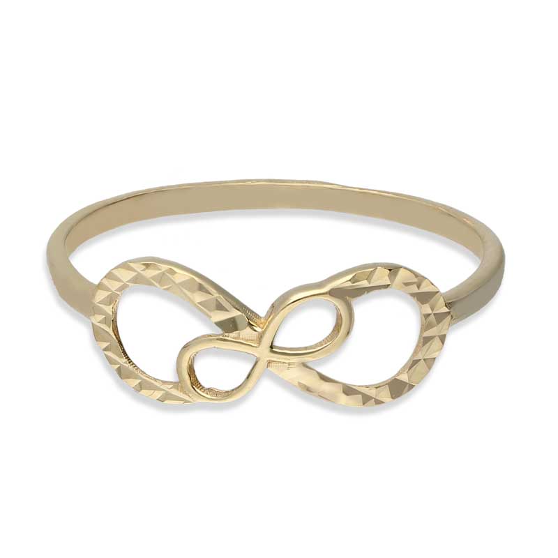 Gold Dual Infinity Shaped Ring 18KT - FKJRN18KU2020
