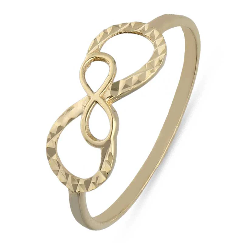 Gold Dual Infinity Shaped Ring 18KT - FKJRN18KU2020 - Image 2