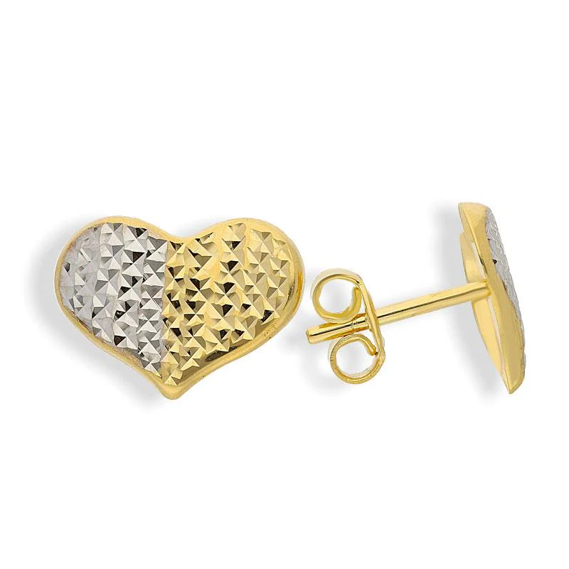 Gold Dual Tone Heart Pendant Set (Necklace, Earrings and Ring) 18KT - FKJNKLST18K2155 - Image 4