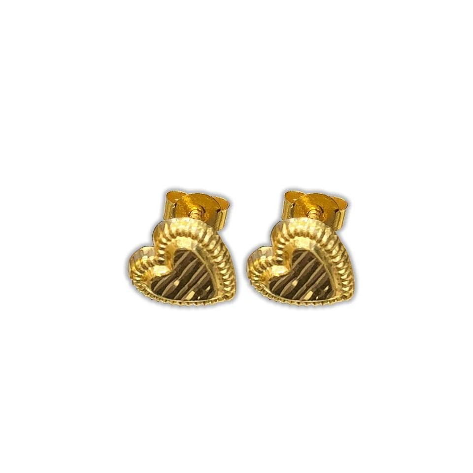 Gold Stud Earrings 18KT - FKJERN1444
