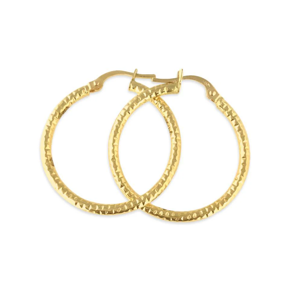 Gold Hoop Earrings 18KT - FKJERN1572