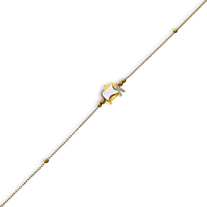 Gold Elephant Shaped Bracelet 21KT - FKJBRL21KU6027 - Image 2