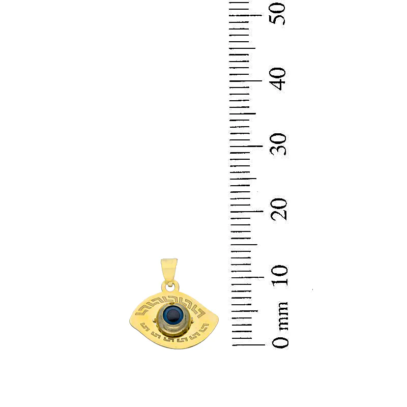 Gold Evil Eye Pendant 18KT - FKJPND18KU1069 - Image 2