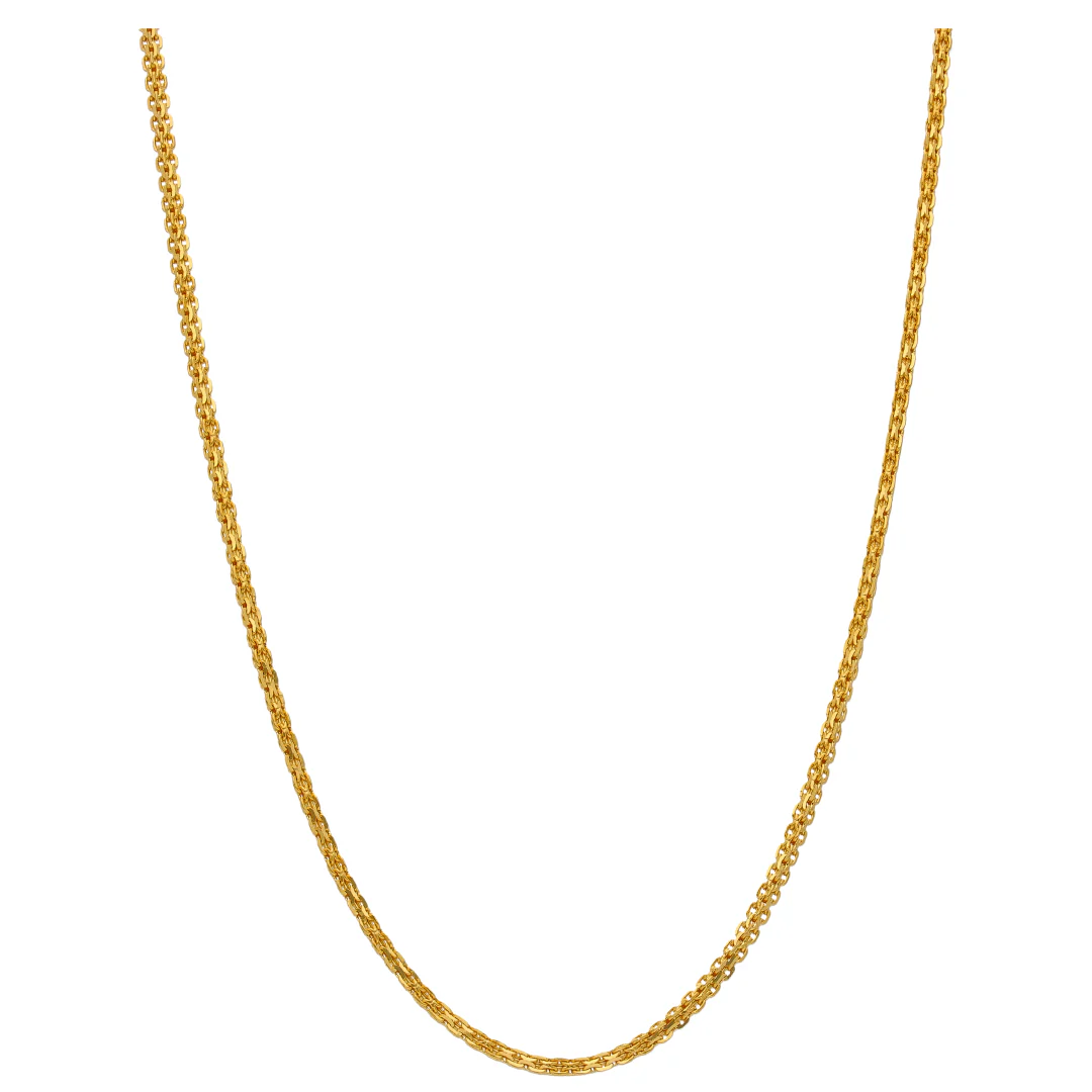 Gold Fancy Carpet Chain 22KT - FKJCN22KU6649 - Image 2