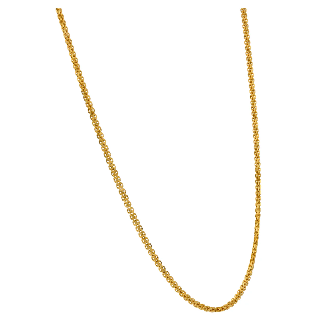 Gold Fancy Carpet Chain 22KT - FKJCN22KU6649 - Image 3