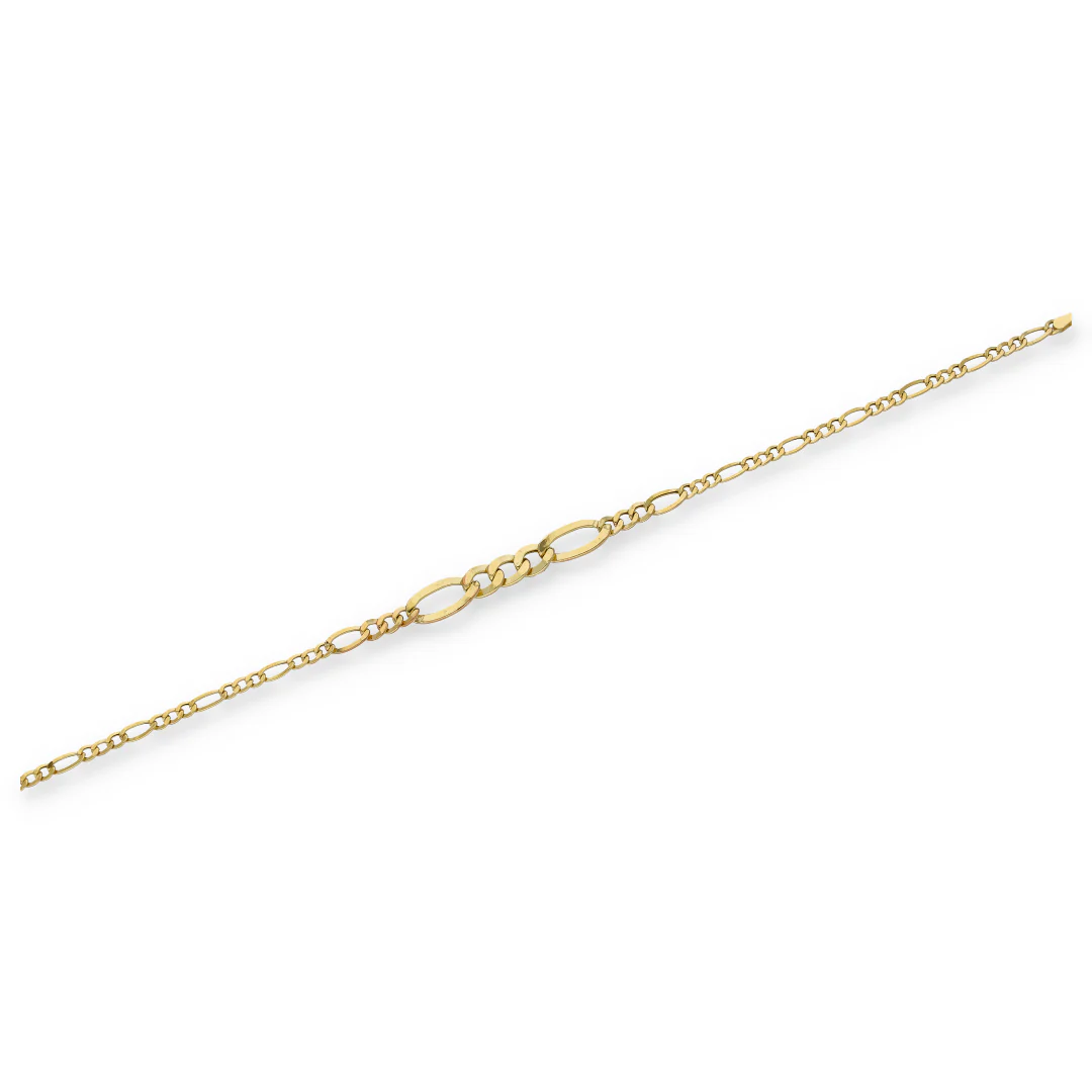 Gold Figaro Bracelet 18KT - FKJBRL18KU6350 - Image 2