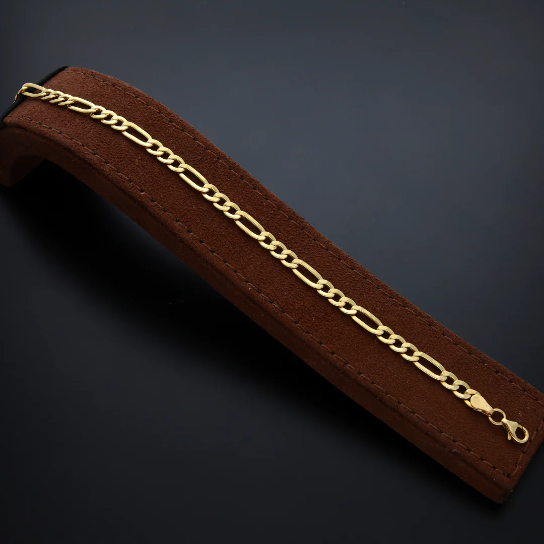 Gold Figaro Bracelet 18KT - FKJBRL18KU6431 - Image 2