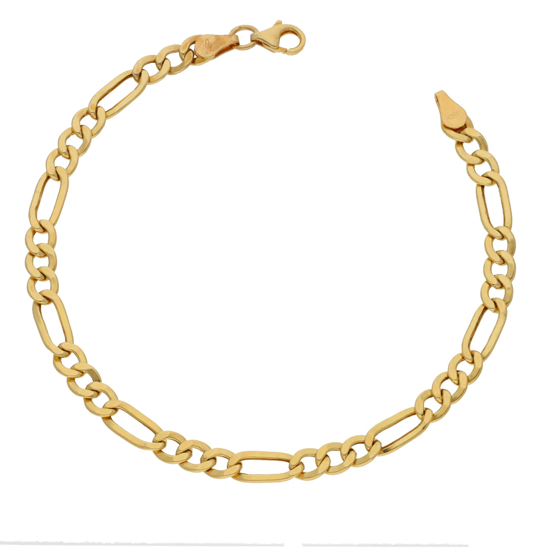 Gold Figaro Bracelet 18KT - FKJBRL18KU6431 - Image 4