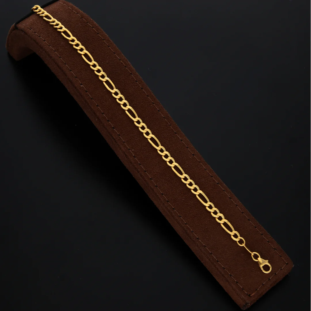 Gold Figaro Bracelet 18KT - FKJBRL18KU6565 - Image 2