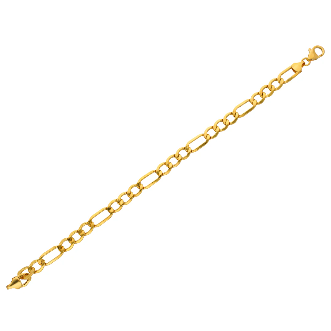 Gold Figaro Bracelet 22KT - FKJBRL22KU6658 - Image 2