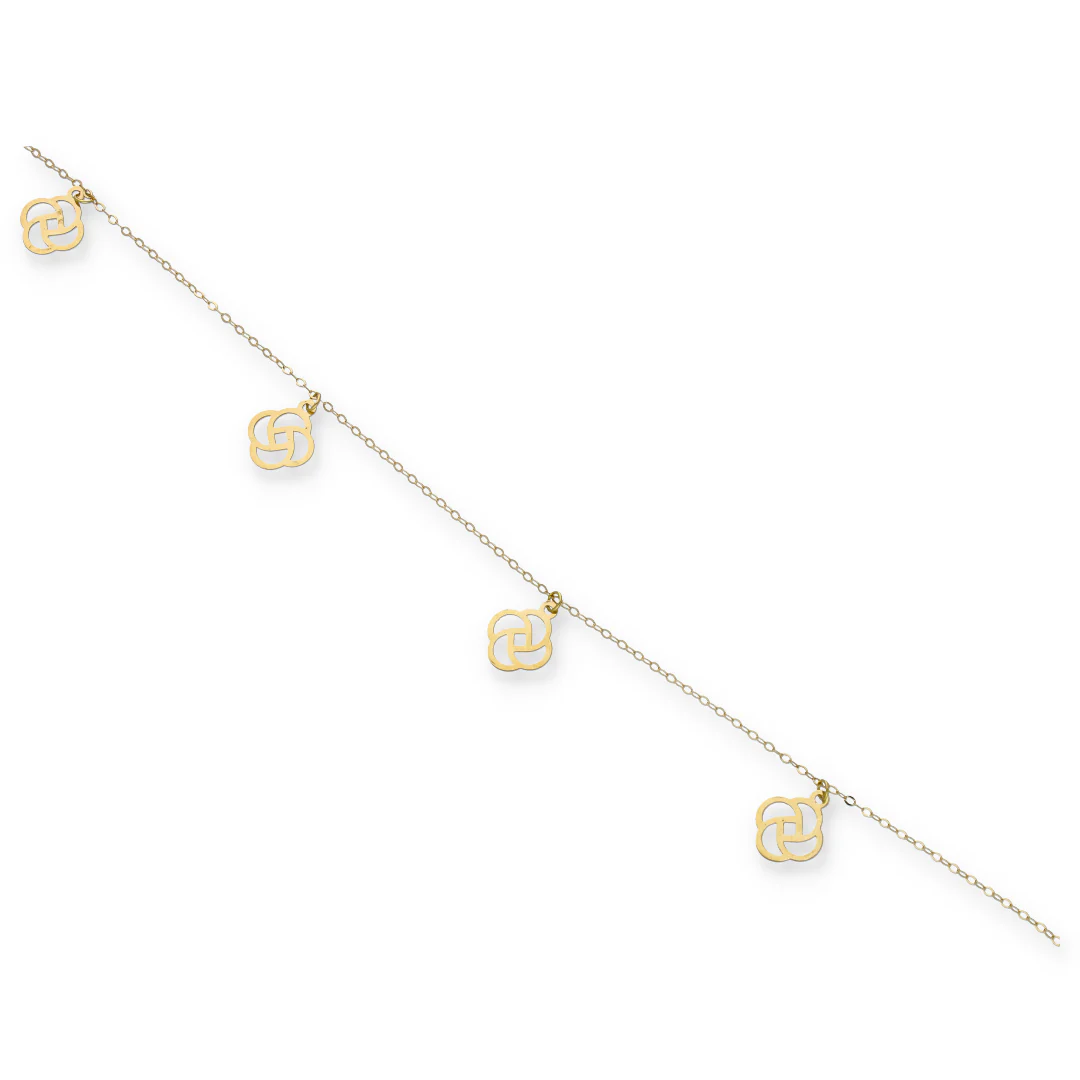 Gold Flower Bracelet 18KT - FKJBRL18KU6118 - Image 2