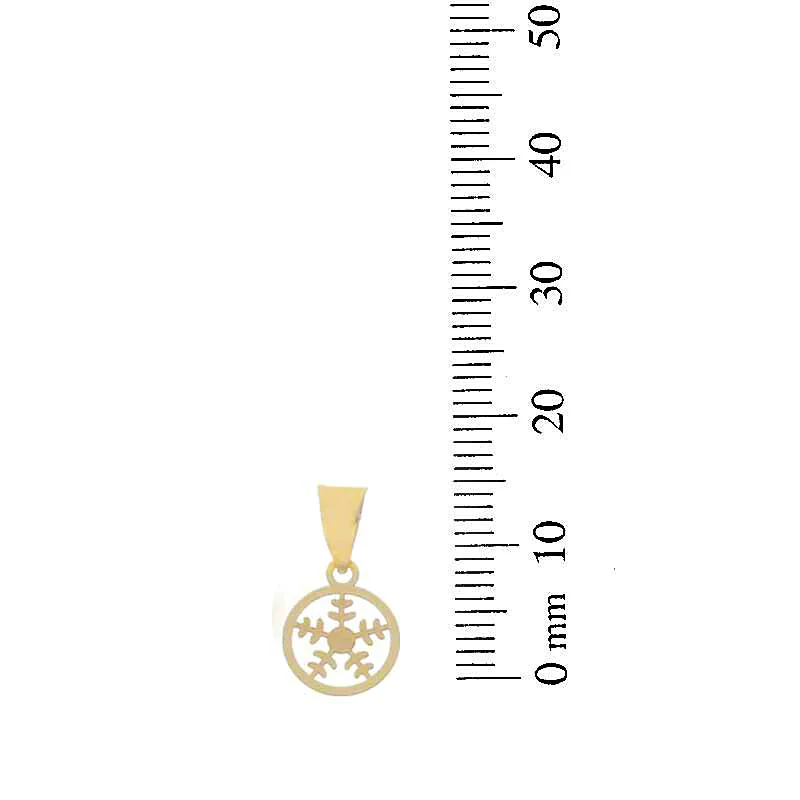 Gold Flower Pendant 18KT - FKJPND18KU1043 - Image 2