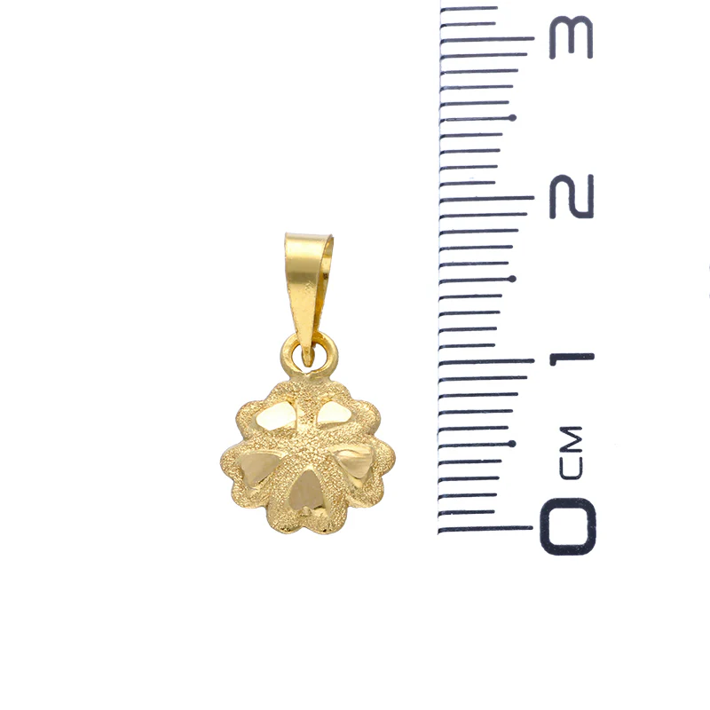 Gold Flower Pendant 18KT - FKJPND18KU1058 - Image 2