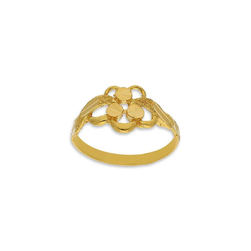 Gold Flower Ring 22KT - FKJRN22K2730 - Image 2