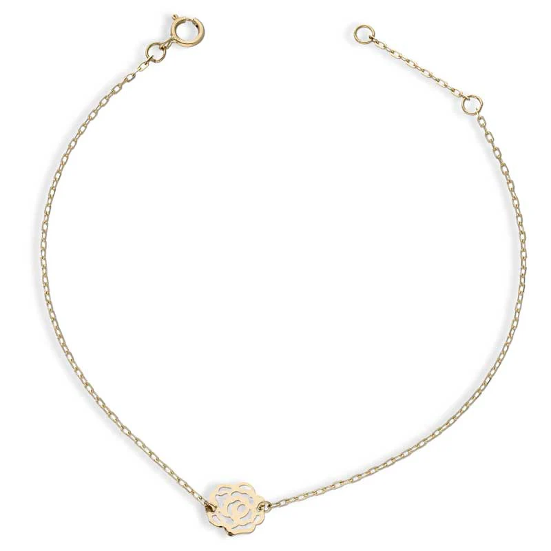 Gold Flower Shaped Bracelet 18KT - FKJBRL18KU1029
