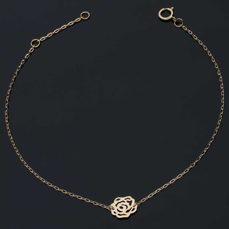 Gold Flower Shaped Bracelet 18KT - FKJBRL18KU1029 - Image 3
