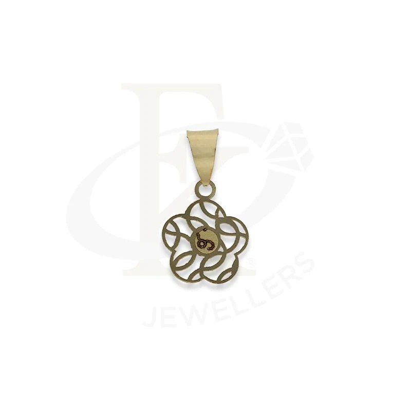 Gold Flower Shaped Pendant 18KT - FKJPND18K2299