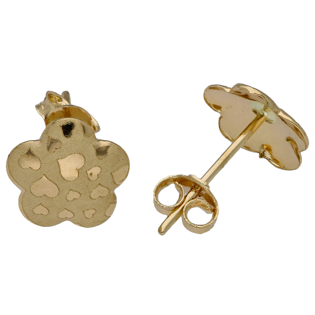 Gold Flower Shaped Pendant Set 18KT - FKJNKLST18KU6476 - Image 3
