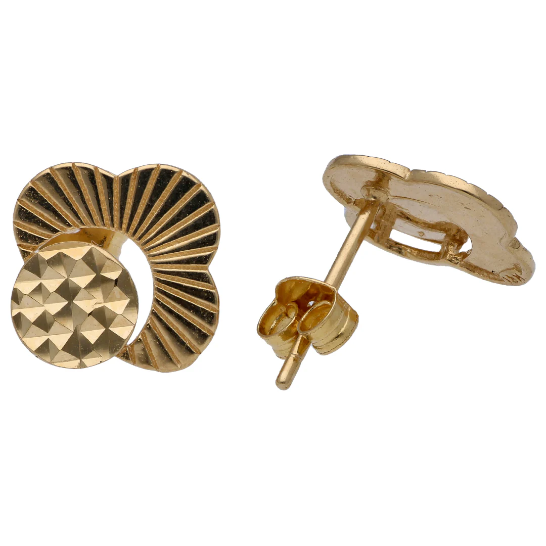 Gold Flower Shaped Pendant Set 18KT - FKJNKLST18KU6518 - Image 4