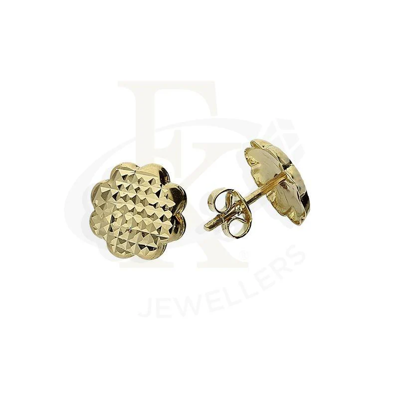 Gold Flower Shaped Pendant Set (Necklace and Earrings) 18KT - FKJNKLST18K2208 - Image 5