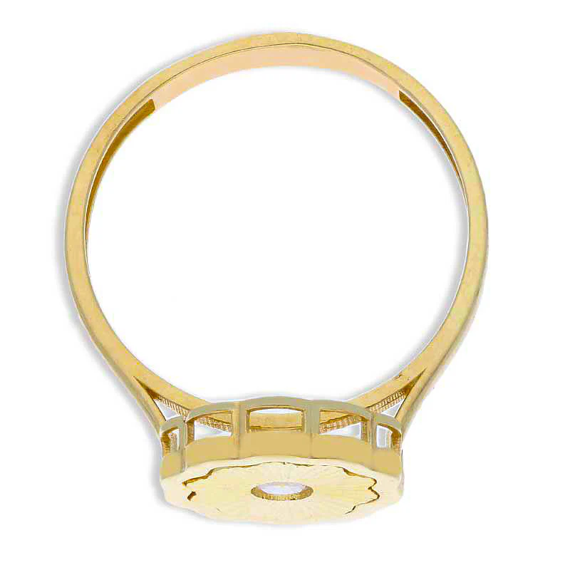 Gold Flower Shaped Ring 18KT - FKJRN18KU2083 - Image 5