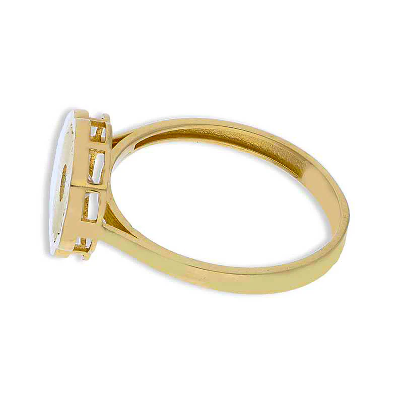 Gold Flower Shaped Ring 18KT - FKJRN18KU2083 - Image 6