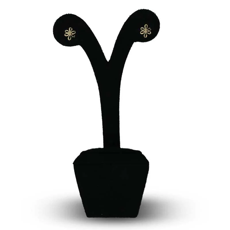 Gold Flower Stud Earrings 18KT - FKJERN18KU3068 - Image 4