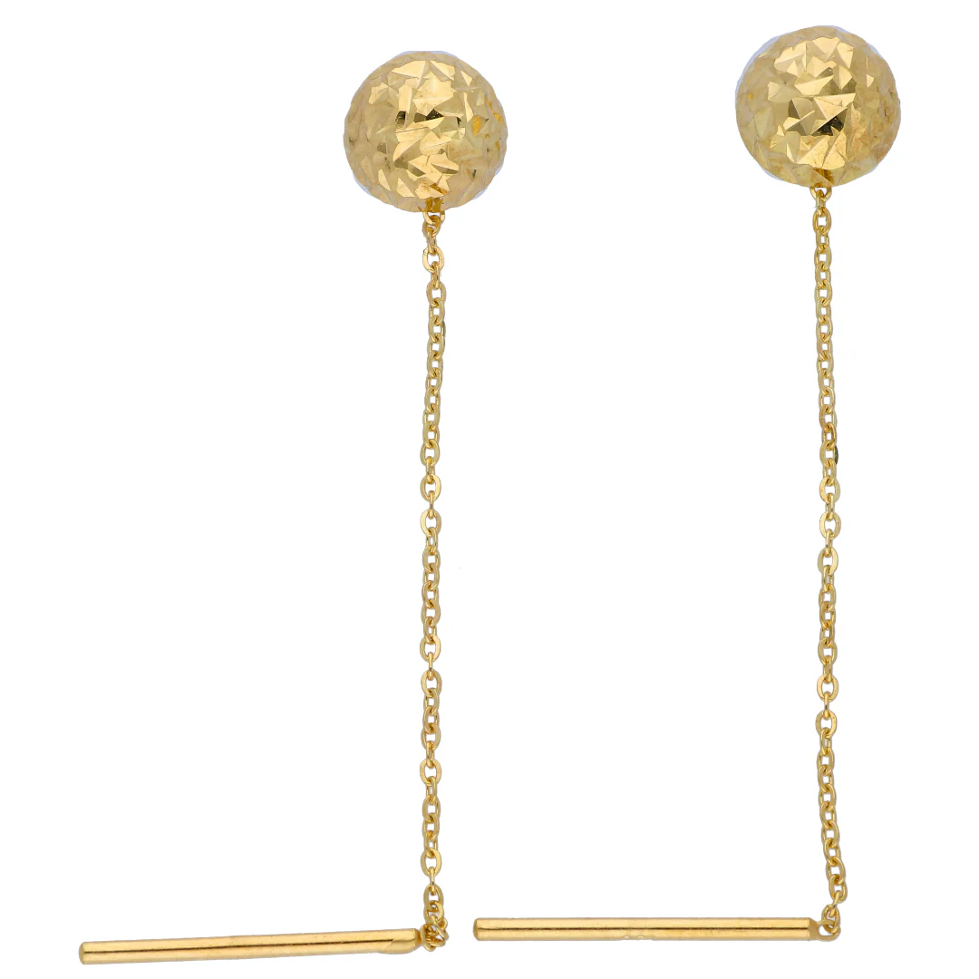 Gold Hanging Earrings 18KT - FKJERN18KU6550 - Image 2