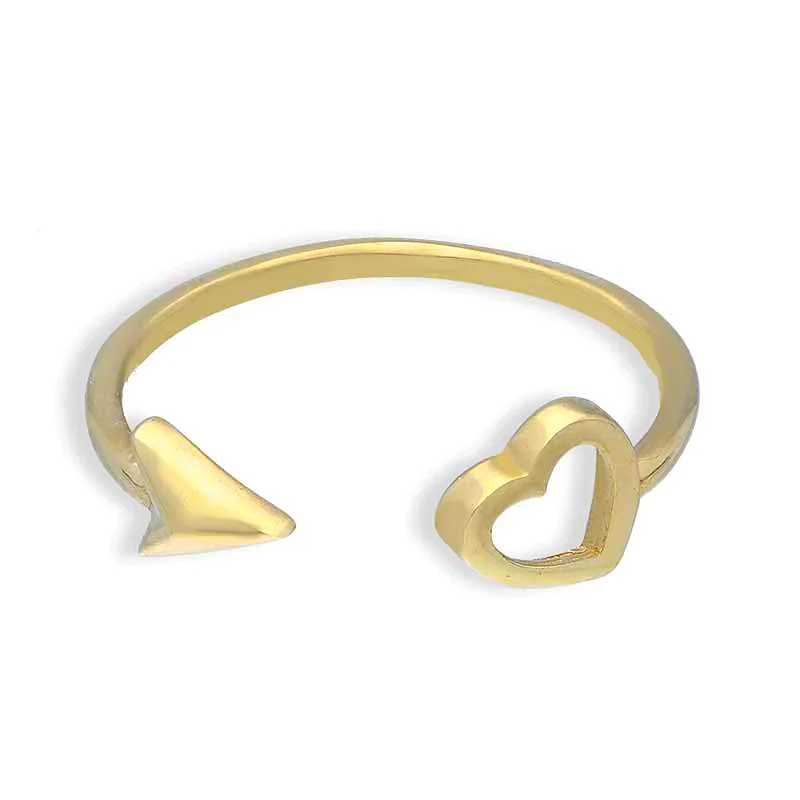 Gold Heart and Arrow Ring 18KT - FKJRN18KU2106 - Image 2