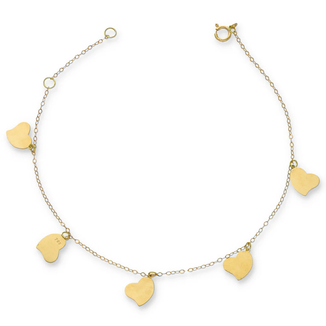 Gold Heart Bracelet 18KT - FKJBRL18KU6117