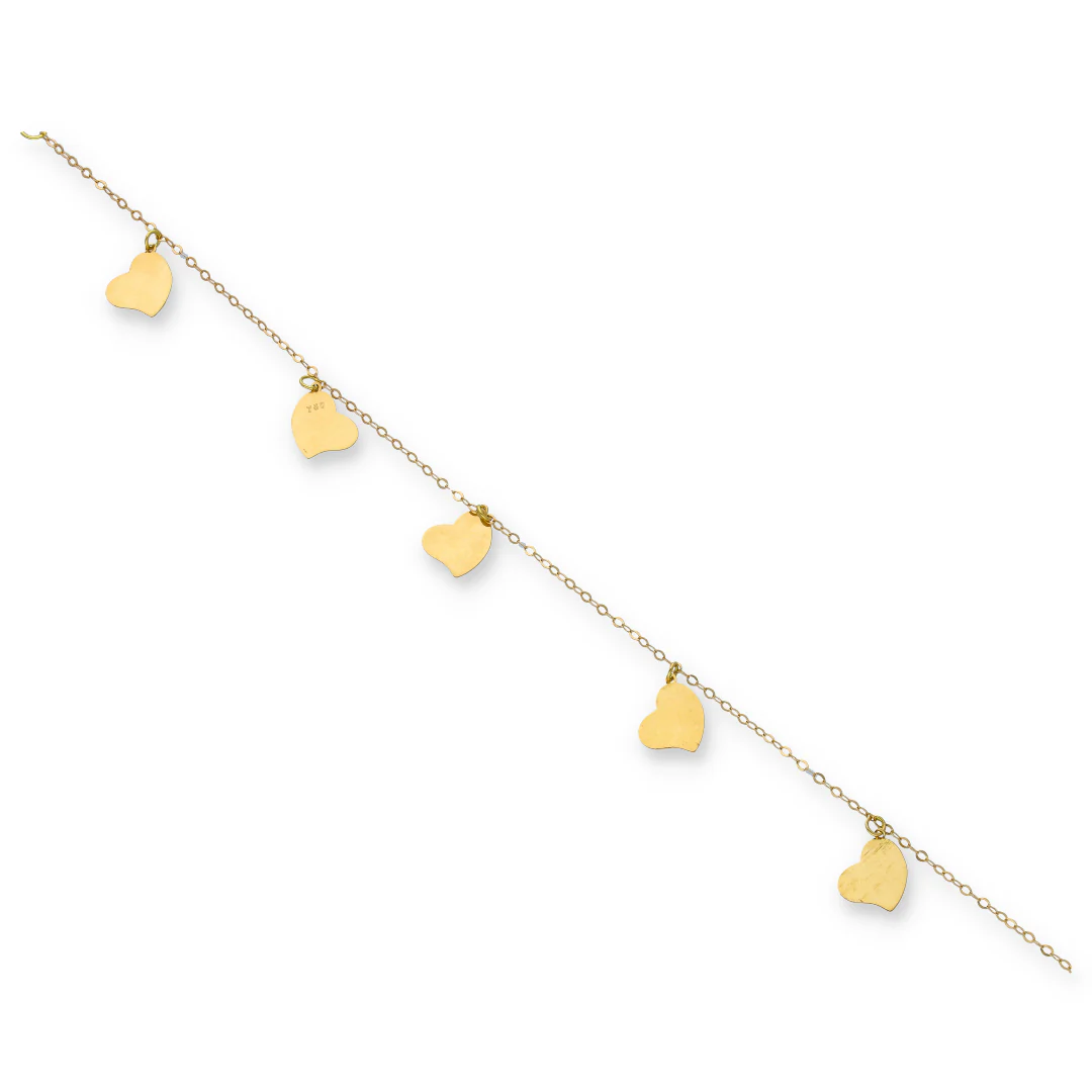 Gold Heart Bracelet 18KT - FKJBRL18KU6117 - Image 2