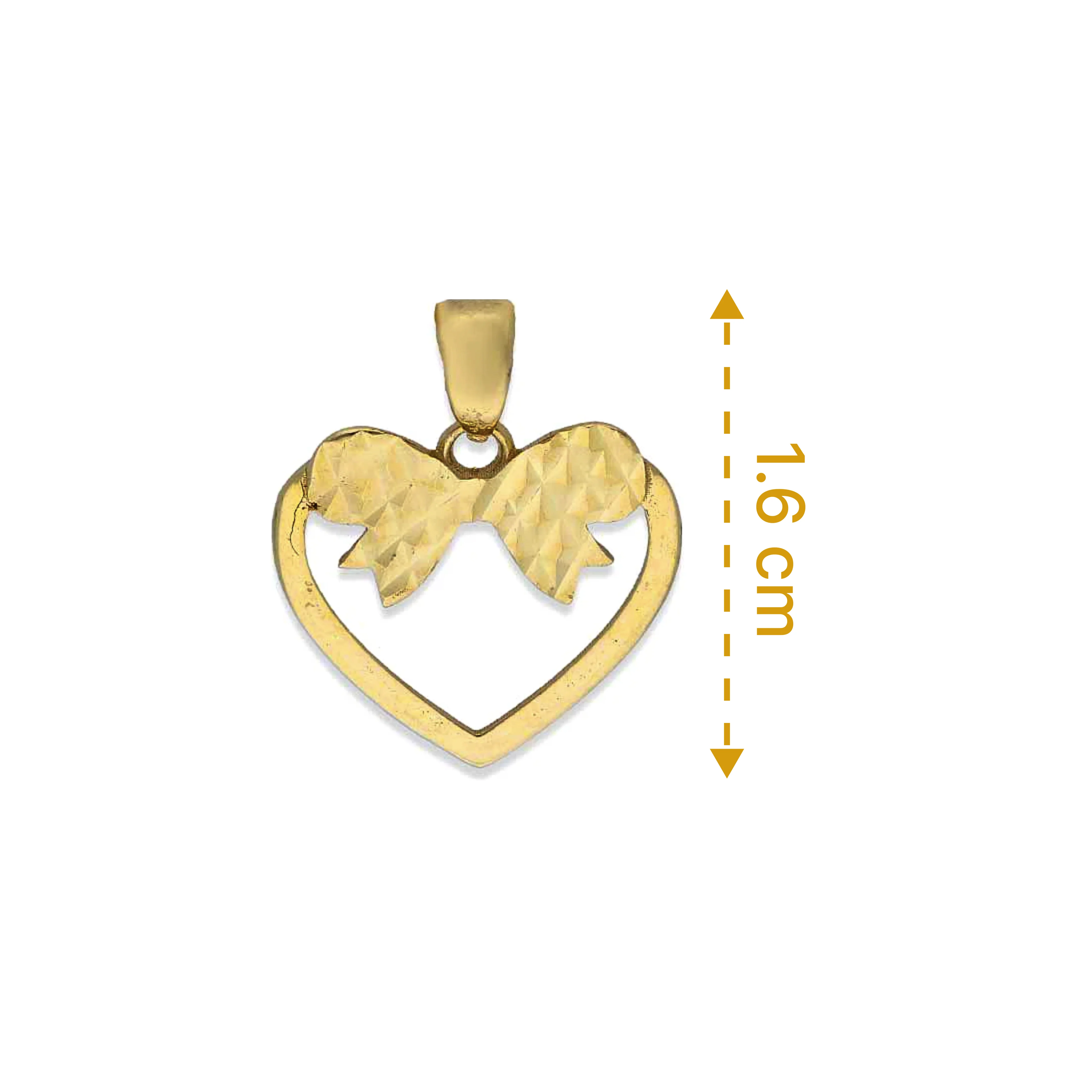 Gold Heart Knot Pendant 18KT - FKJPND18KU1087 - Image 2