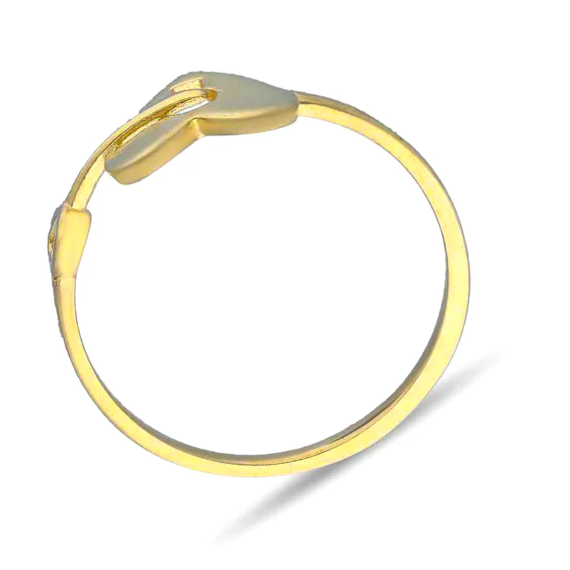 Gold Heart Lock With Key Ring 18KT - FKJRN18KU2104 - Image 3
