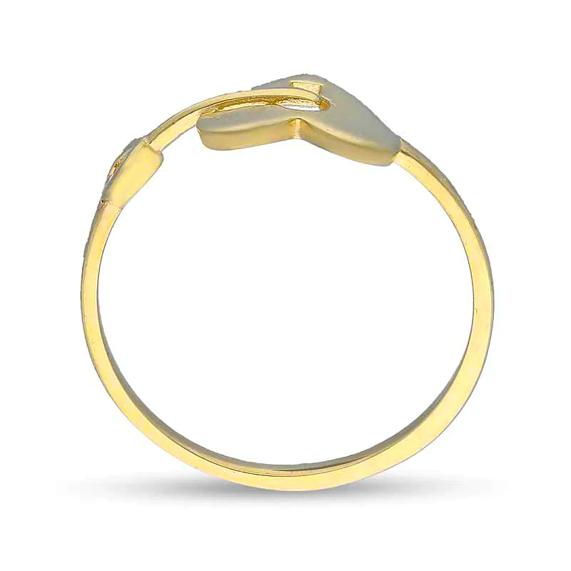 Gold Heart Lock With Key Ring 18KT - FKJRN18KU2104 - Image 4