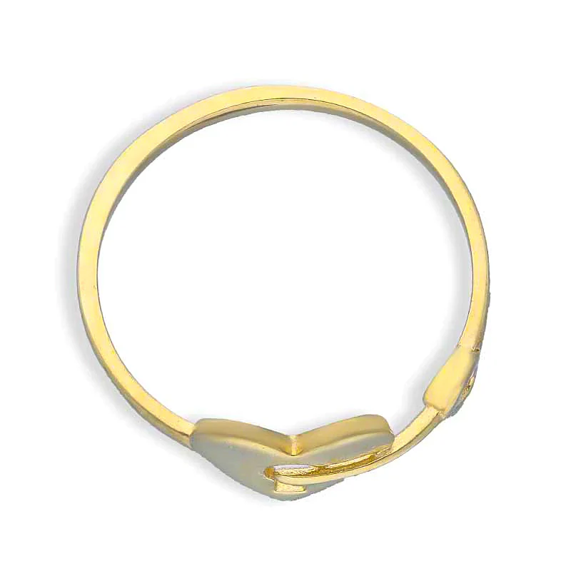Gold Heart Lock With Key Ring 18KT - FKJRN18KU2104 - Image 5