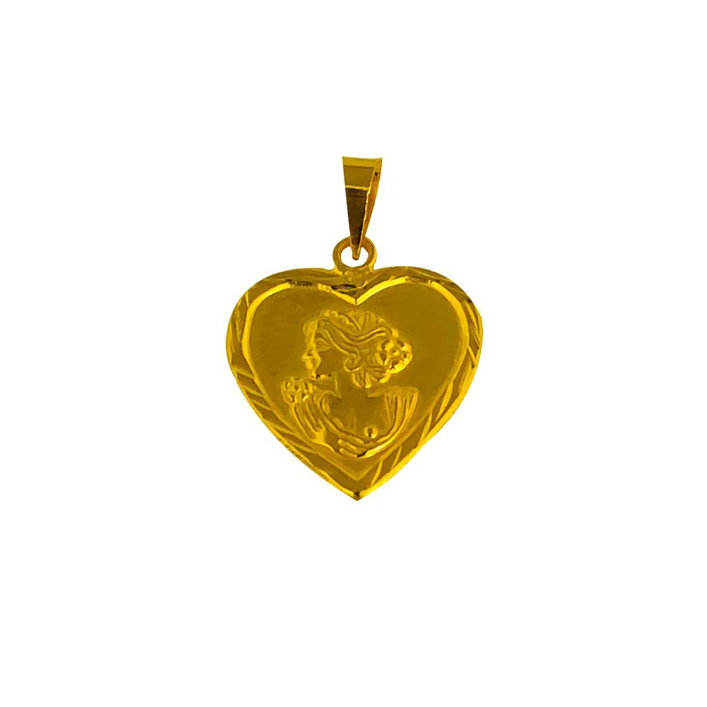Gold Heart Pendant 18KT - FKJPND1838