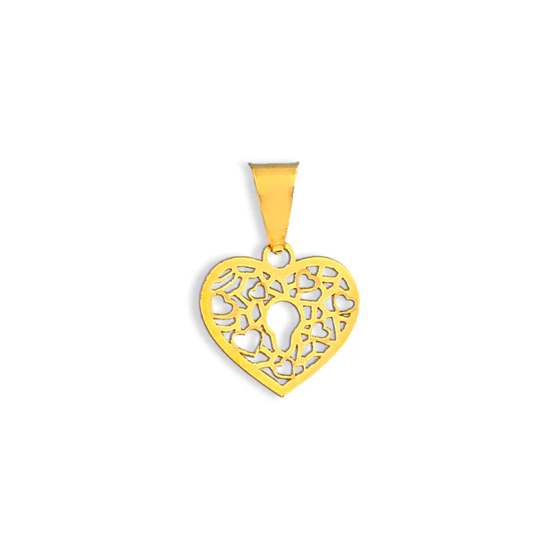 Gold Heart Pendant 18KT - FKJPND18KU1024