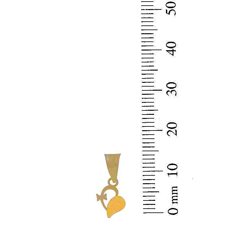 Gold Heart Pendant 18KT - FKJPND18KU1047 - Image 2