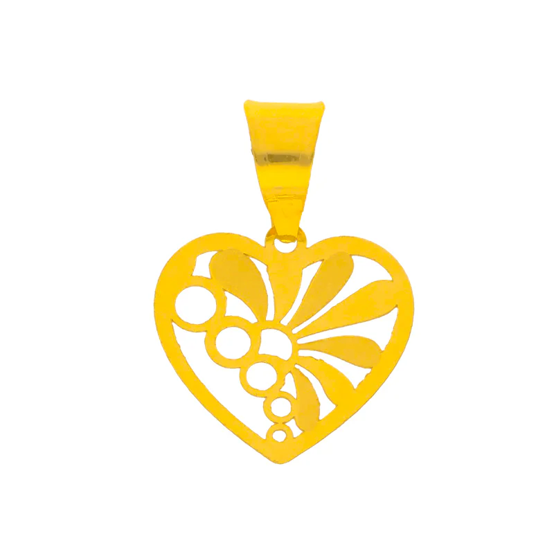 Gold Heart Pendant 18KT - FKJPND18KU1059